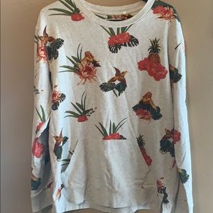 On the Byas XL sweater tropical pineapple mermaid